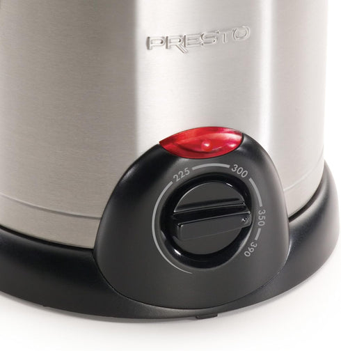 Presto 05470 Stainless Steel Electric Deep Fryer - Silver, Ideal for Making Crispy Fried Foods at Home