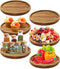 Mumufy 6 Pcs Lazy Susan Organizer, Turntable Tray for Kitchen Counter, Round Pantry Table Organization (9 Inch, Acacia