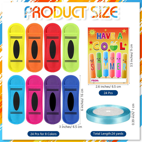 24 Set 24 24 1 Summer End of School Year Gift End of Year Student Gift Include Pcs Reusable Ice Pop Sleeves Pcs Gifts