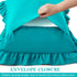 Set 1, 20" 54", KKJIAF Ruffle Body Pillow Cases of Ruffled Pillow Covers with Envelope Closure, Wrinkle Resistant