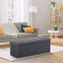 43.3 inches 660 lb, ZENY Folding Storage Ottoman Bench Storage Chest Footrest with Foam Padded Seat, Great for Bedroom