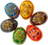 Set 6 2.5 Inches BestPysanky of Folk Art Patterns Wooden Ukrainian Easter Eggs