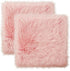2 (1.6ft 1.6ft) Softlife Pink Faux Fur Sheepskin Chair Cover PCs Seat Cushion Pad Super Soft Area Rugs for Living