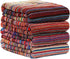 BolBom*S Set 4 Pack,30 60 Inches 100% Bath Towel x Large Cotton Stripe Bath Towel Soft,Absorbent and Quick Dry Towels