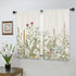 Riyidecor Light Green Leave Plant Small Kitchen Curtains, Floral Botanical Rod Pocket Farmhouse Cafe Treatment Fabric