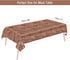 3 Pieces Wood Grain Tablecloths, Rustic Plastic Table Covers for Brown Wood Vintage Farmhouse Birthday Wedding Party