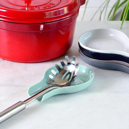 Youngever 5 Pack Plastic Spoon Rests, Kitchen Utensil Holders, Plastic Holders (Urban Color)