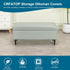 CRFATOP Waterproof PU Ottoman Stool Cover Stretch Folding Storage Footstool Bench Slipcovers Upholstered Foot Chest