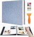 Large Self Adhesive Photo Album - Scrapbook for 4×6, 5×7, 8×10 Pictures, DIY Magnetic Linen Cover, 40 Pages