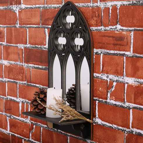 Set 2, Gothic Sconces Wall Decor of Arched Church Wall Sconces Decorative Gothic Wall Decor for Living Room, Bathroom