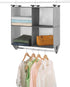 4 Closet Whitmor Section Fabric Organizer Shelving with Built In Chrome Garment Rod