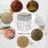 4 Pack 4 in 1 Plastic Salt and Pepper Shaker, 4 Grids Flip Empty Spice Dispensers, Travel Spice Container with Lid and