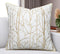 VAGMINE Embroidered Botanical Accent Pillow Cover 20x20 Ivory Cotton Square Cushion Cover for