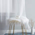 HLC.ME Lauren Semi Sheer Light Filtering Pocket Top & Back Tab Curtains - 2 Panels (54 x 63 Inch, White) for Bedroom &