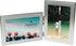 Brushed Aluminium Satin Silver Twin 2 Picture Double Folding Photo Frame Gift - Takes 2 Standard 6 x 4 inch Photographs