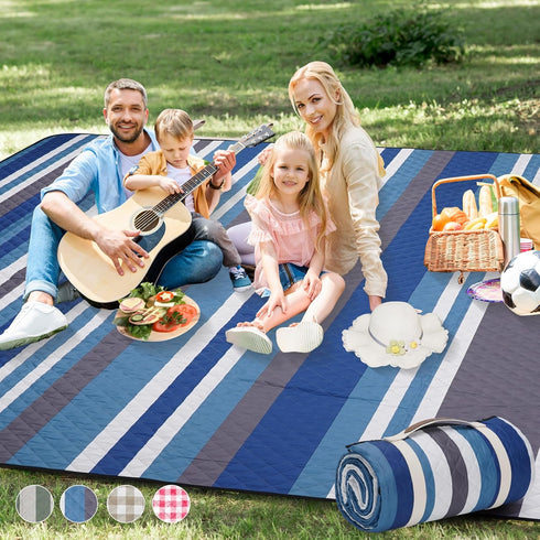 Picnic Blankets Outdoor Extra Large - 80"x80" Waterproof Beach Blanket, Machine Washable
