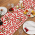 13x36 Inch Christmas Table Runner Candy Cane Swirl Lollipops Red Table Decoration for Home Seasonal Winter Xmas Holiday