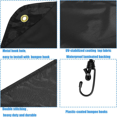 Air Conditioner Covers for Outside Units, Heavy Duty Water-Resistant Central AC Cover 36 x 36 Inch, Black