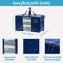 VENO Blue 2 Pack Heavy-Duty Polypropylene Storage Bags, Zipper, 50 lb Capacity, Foldable Organizer for College Dorm,