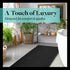Genteele Memory Foam Bath Mat - Non Slip Absorbent Velvet Bathroom Rug (17 x 24 inches, Black)