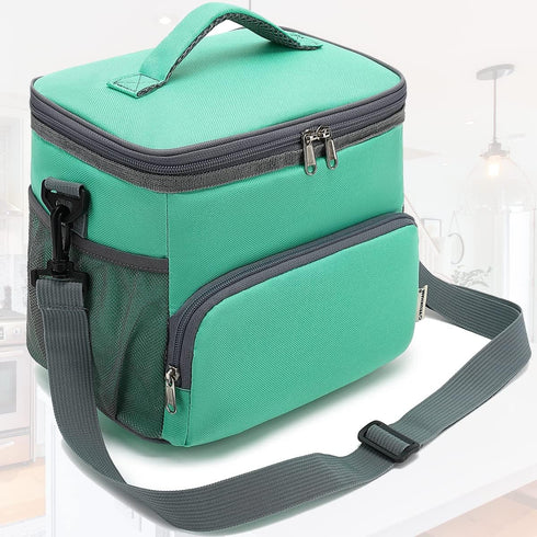 Insulated Lunch Bag for Adult/Women/Men, Reusable Large Cooler Tote with Adjustable Shoulder Strap