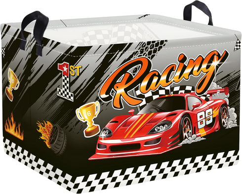 Clastyle Sport 3D Racing Car Boy Room Basket Racing Flag Monster Truck