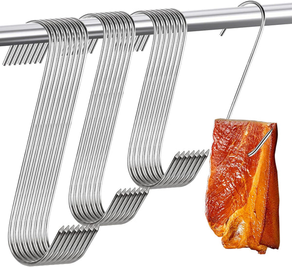 60PCS 5inch 6inch 7inch Meat Hooks for Hanging - Stainless Steel Meat