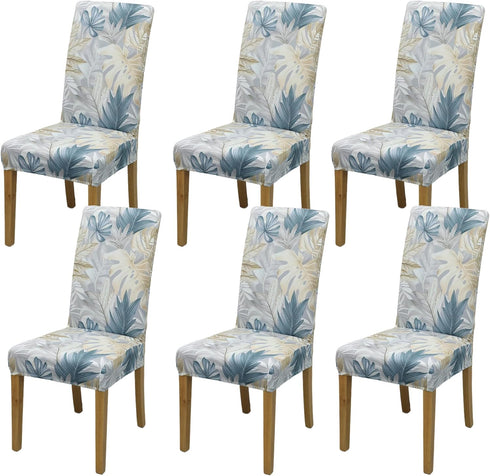 Dining Chair Covers,Dining Room Chair Cover Set of 6,Stretch Kitchen Chair Covers,Detachable