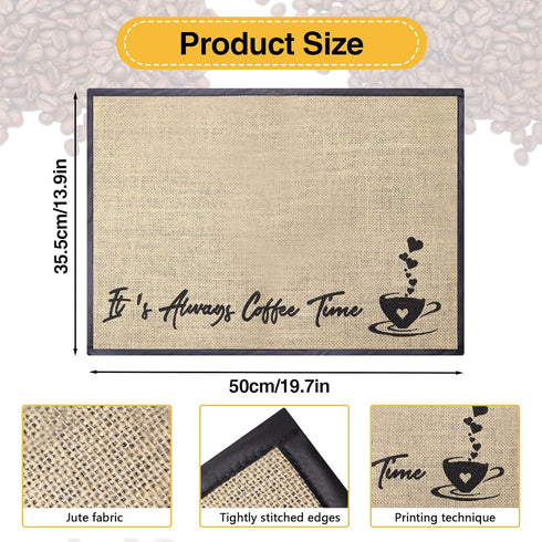 Coffee Bar Mat - Coffee Station Mat for Coffee Machine, Espresso Accessories for Coffee Bar (Style B)