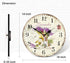 TAHEAT Romantic Lavender Wall Clock, 14 Inch French Purple Love Floral Decorative Easy to Read Clock for Living