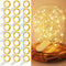 WATERGLIDE 24 Pack Fairy Lights Battery Operated (Included), 7 ft 20 LED
