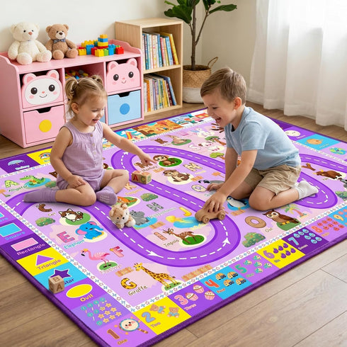 Kids Rugs for Playroom 3x5 Feet, Educational ABC Alphabet Rug with Numbers