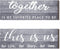 Jetec 2 Pcs Wooden Home Wall Signs, This is Us Wall Decor Family Plaque Rustic Wood Entryway Art (Gray)