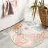 3Ft (Pink,3'x3') Lahome Boho Pink Round Area Rugs - Soft Cute Small Circle Rug for Kids Nursery Room, Washable Non-Slip