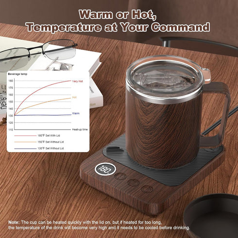 Set 16oz Felibeaco Coffee Mug Warmer & Mug for Desk, Smart Coffee Cup Warmer with Heated Mug, Cup Heater with Auto Shut
