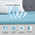 Sleep Philosophy Gel Infused Memory Foam Mattress Topper - Luxurious Queen Size, 1.5" Thick, Enhanced Bed Support, Blue