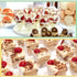 400 Nuenen Pcs Mini Dessert Cups with Spoons Clear Plastic Small Yogurt Parfait Cups Disposable Tumbler Cups Appetizer