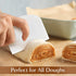Plastic Bench Scraper for Baking - 2 White Bowl Scrapers, Flexible Food Safe Dough Cutter