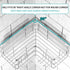 4-Pack Yazoni Corner Shower Caddy, Adhesive Shower Shelves with Soap Holder No Drilling, Rustproof Bathroom Shower