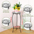 Dunkive 2 27" Plant Stand indoor Outdoor Tier with Grow Light, Tall Metal Potted Holder Rack Flower Stand Rustproof