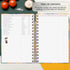PLANBERRY Recipe Book – Blank Hardcover Cookbook to Write In Your Own Recipes - 60 Recipes, 6.3”x8.4” (Orange Fresh)