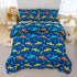 ZRNBAST Cartoon Car Kids Comforter Set Full 3 Pieces Construction Bedding Set