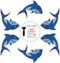 Non Slip Shark Bathtub Stickers, 20 PCS Adhesive Kids Anti Slip Decal Treads for Shower and Bath Tub