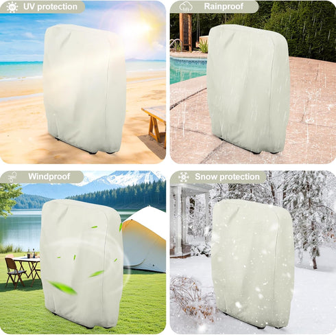 Uranshin 2PCS, 28" 13" 43" 210D Outdoor Folding Chair Covers Zero Gravity Chair Cover W x D x H, Waterproof Oxford