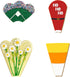 Foose Brand Cookie Cutters 4 Piece Set, Platter Cookie Cutters in Trapezoid, Teardrop Round, Clam, and Fan Shapes, USA