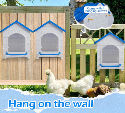 100% Chicken Nesting Box, Waterproof Hens Nesting Box for Laying Eggs for Hens, Ducks and Poultry, Large Signle