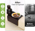 360 Couch Cup Holder,Bamboo Couch Arm Tray with Rotating Cup Holder,Foldable Anti-Slip Sofa Arm Chair Tray for Eating
