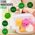 6 51oz, Reusable Silicone Food Storage Bag, Cups, Large Container, Made in Korea BPA-Free Platinum Silicone