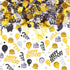 WILLBOND 4000 Pcs Black Gold Silver Birthday Confetti, Metallic Foil Table Scatter for Birthday Wedding Anniversary