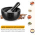 Set, 100% 6.3 Inch 16 oz Mortar(2 Velaze Large Mortar and Pestle Granite, Natural Unpolished, Herb Crusher, Spice